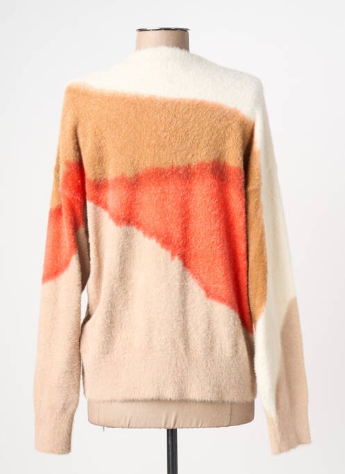 Pulover guler rotund mâneci lungi bej RINO & PELLE femme