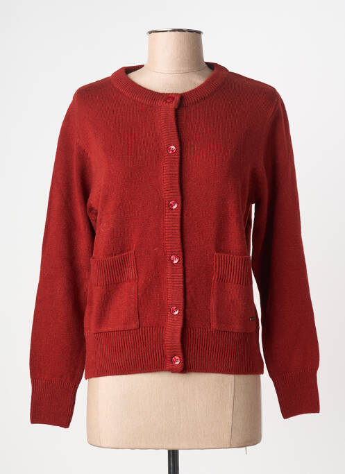 Vestă cu mâneci lungi închidere cu nasturi pe față maro AGATHE & LOUISE femme