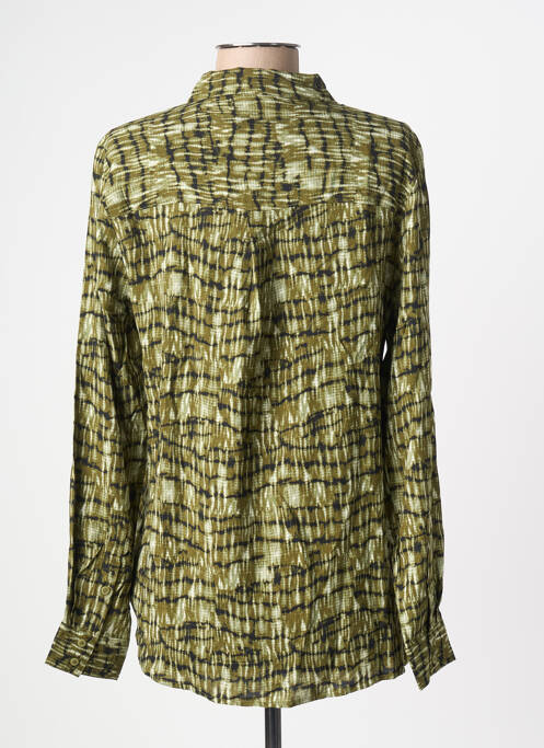 Cămașă imprimeu fantezie mâneci lungi verde ICHI femme