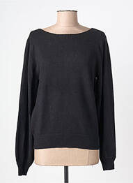 Pulover elasticitate mâneci lungi negru ICHI femeie
