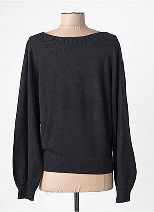Pulover elasticitate mâneci lungi negru ICHI femeie