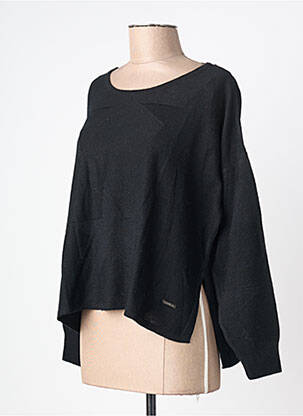 Pulover elasticitate mâneci lungi negru AGATHE & LOUISE femme