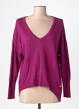 Pulover croială dreaptă mâneci lungi violet BSB femeie