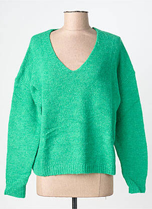 Pulover guler în v mâneci lungi verde FREEMAN T.PORTER femeie