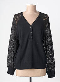 Vestă cu mâneci lungi elasticitate negru FREEMAN T.PORTER femme