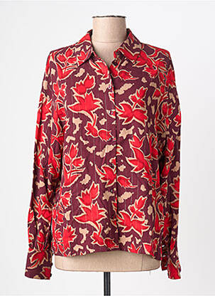 Cămașă imprimeu fantezie mâneci lungi roșu SURKANA femme