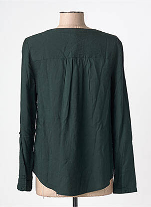 Bluză țesătură poplin mâneci lungi verde STREET ONE femeie
