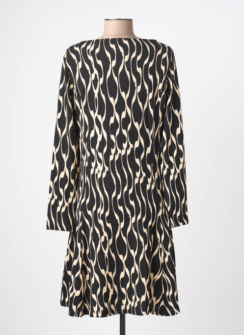 Rochie midi imprimeu fantezie mâneci lungi negru SURKANA femme