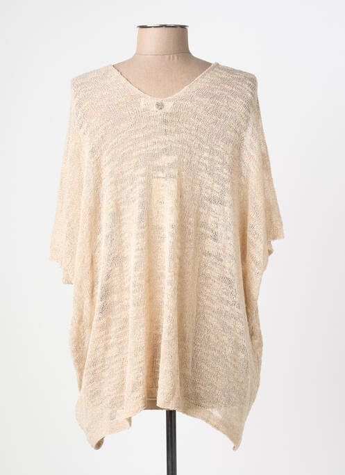 Top elasticitate mâneci scurte bej BSB femme