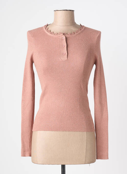 Top elasticitate mâneci lungi roz MOLLY BRACKEN femme