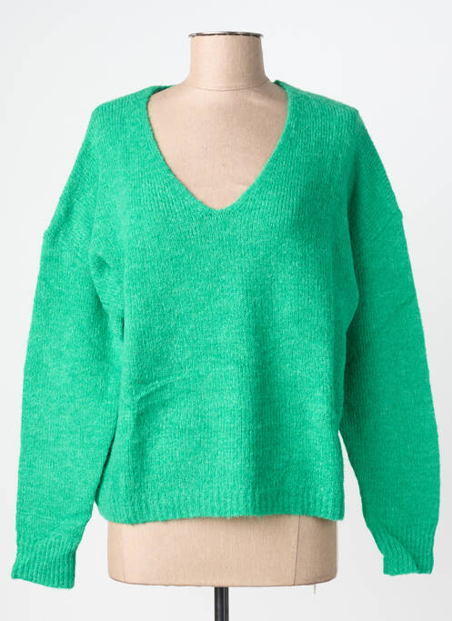 Pulover guler în v mâneci lungi verde FREEMAN T.PORTER femme