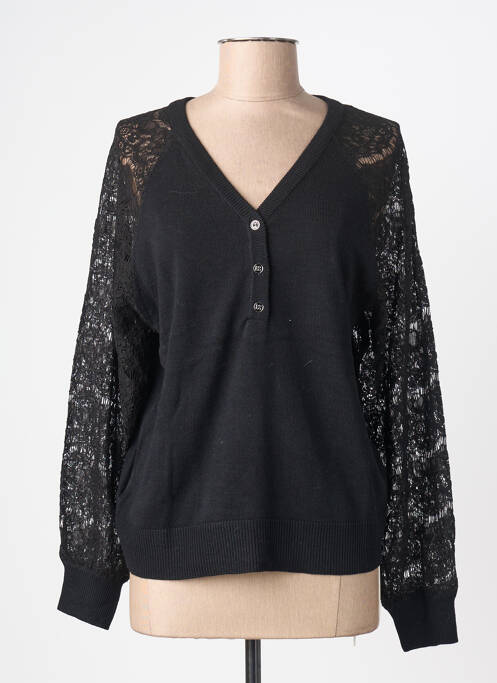Vestă cu mâneci lungi elasticitate negru FREEMAN T.PORTER femme