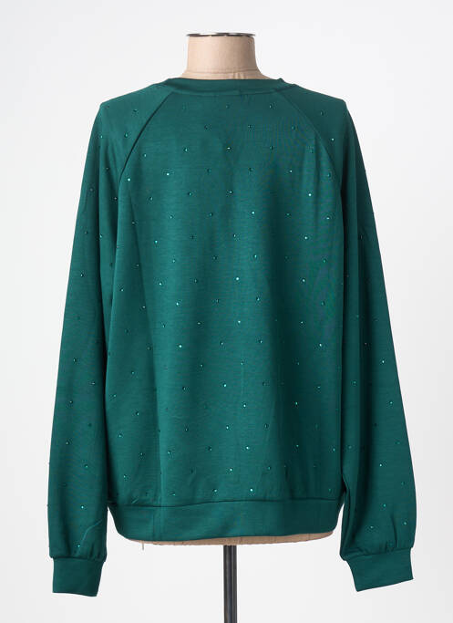 Hanorac elasticitate mâneci lungi verde ICHI femme