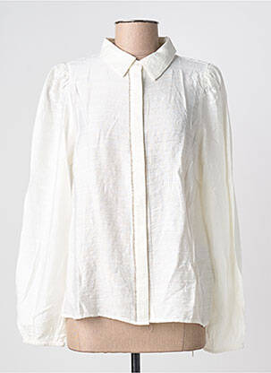 Cămașă croială dreaptă mâneci lungi alb ICHI femme