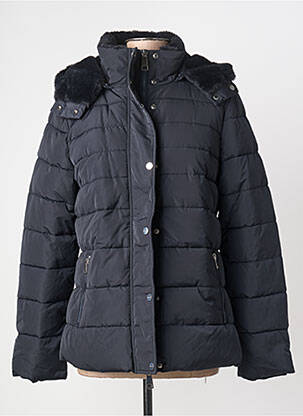 Geacă matlasată buzunare cu glugă negru RINO & PELLE femme