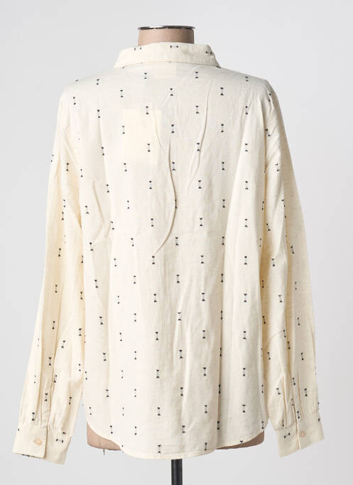 Cămașă croială dreaptă mâneci lungi bej ICHI femme