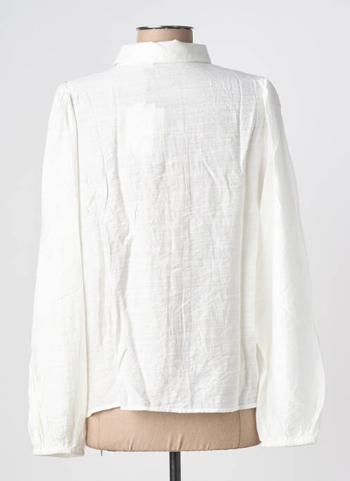 Cămașă croială dreaptă mâneci lungi alb ICHI femme