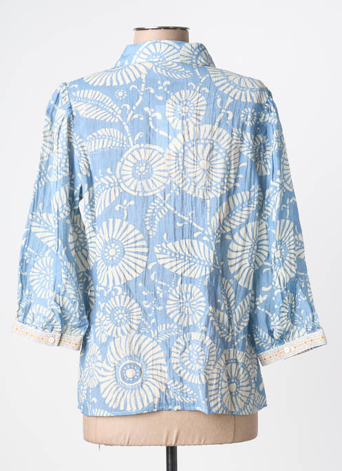 Cămașă imprimeu fantezie mâneci 3/4 albastru GEISHA femme