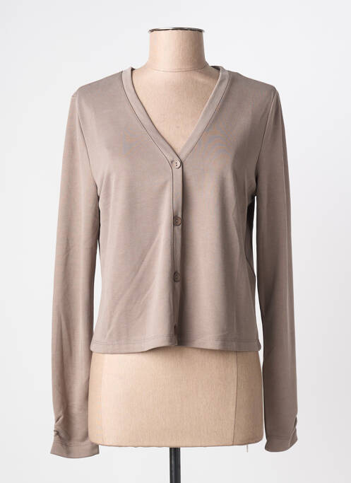 Vestă cu mâneci lungi închidere cu nasturi pe față bej STREET ONE femme
