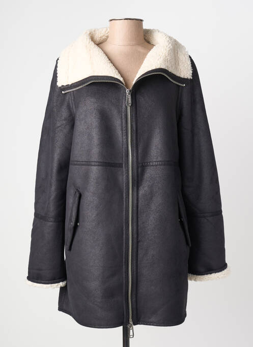 Palton lung croială dreaptă fără glugă negru STREET ONE femme