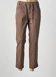 Pantalon 7/8 țesătură poplin mărime normală maro STREET ONE femme