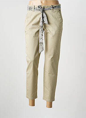 Pantalon chino țesătură poplin mărime normală verde FREEMAN T.PORTER femeie