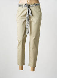 Pantalon chino țesătură poplin mărime normală verde FREEMAN T.PORTER femeie