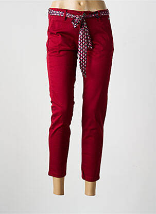Pantalon chino țesătură poplin mărime normală roșu FREEMAN T.PORTER femeie