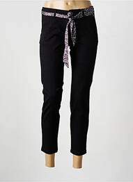 Pantalon chino țesătură poplin mărime normală negru FREEMAN T.PORTER femeie