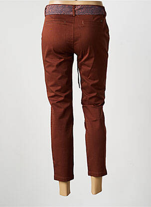 Pantalon chino țesătură poplin mărime normală maro FREEMAN T.PORTER femeie