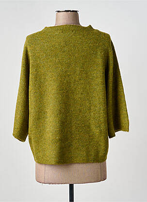 Pulover croială dreaptă mâneci 3/4 verde GEISHA femeie