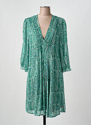 Rochie scurtă mâneci 3/4 mâneci 3/4 verde FREEMAN T.PORTER femme