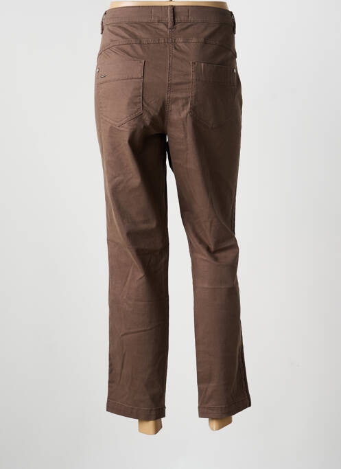 Pantalon 7/8 țesătură poplin mărime normală maro STREET ONE femme