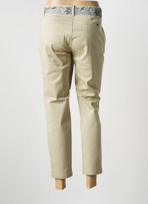 Pantalon chino țesătură poplin mărime normală verde FREEMAN T.PORTER femme