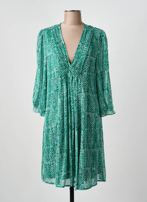 Rochie scurtă mâneci 3/4 mâneci 3/4 verde FREEMAN T.PORTER femme