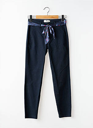 Pantalon chino țesătură poplin mărime normală albastru FREEMAN T.PORTER femme