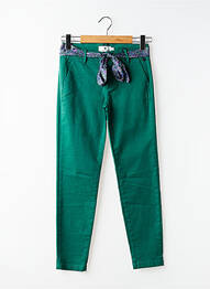 Pantalon chino țesătură poplin mărime normală verde FREEMAN T.PORTER femeie