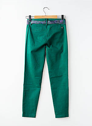Pantalon chino țesătură poplin mărime normală verde FREEMAN T.PORTER femeie