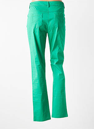 Pantalon slim țesătură poplin mărime normală verde AGATHE & LOUISE femeie
