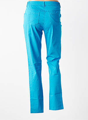 Pantalon slim țesătură poplin mărime normală albastru AGATHE & LOUISE femeie