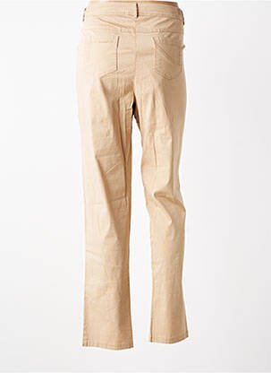 Pantalon slim țesătură poplin mărime normală bej AGATHE & LOUISE femeie