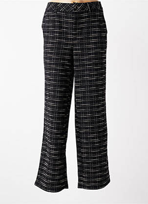 Pantalon larg închidere cu fermoar sub clapetă cu nasturi mărime normală negru STREET ONE femme