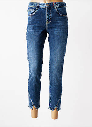 Blugi cu croială slim broderie cu nituri mărime normală albastru STREET ONE femme