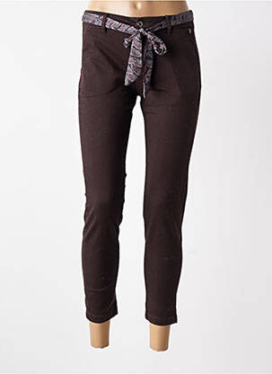 Pantalon chino țesătură poplin mărime normală maro FREEMAN T.PORTER femeie