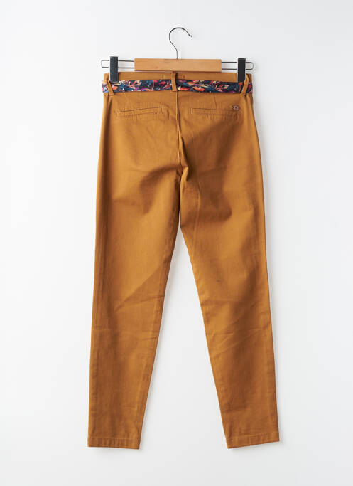 Pantalon chino țesătură poplin mărime normală maro FREEMAN T.PORTER femme
