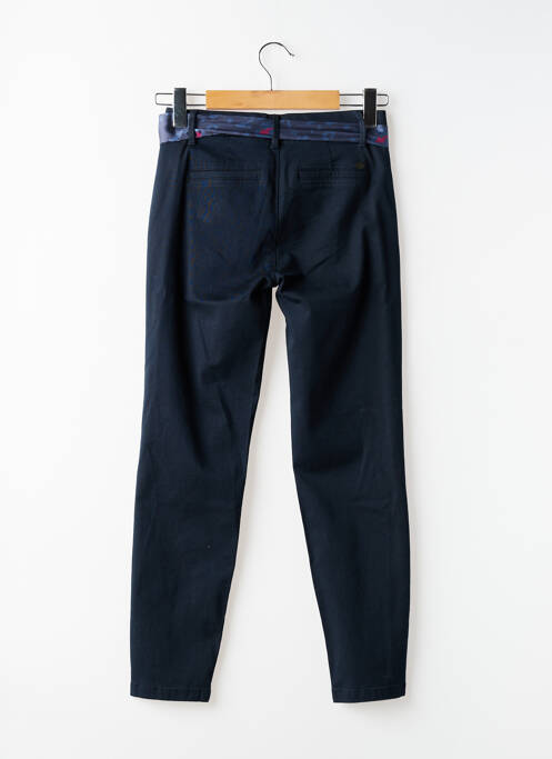 Pantalon chino țesătură poplin mărime normală albastru FREEMAN T.PORTER femme
