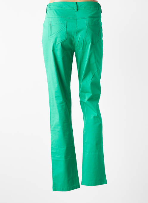 Pantalon slim țesătură poplin mărime normală verde AGATHE & LOUISE femme