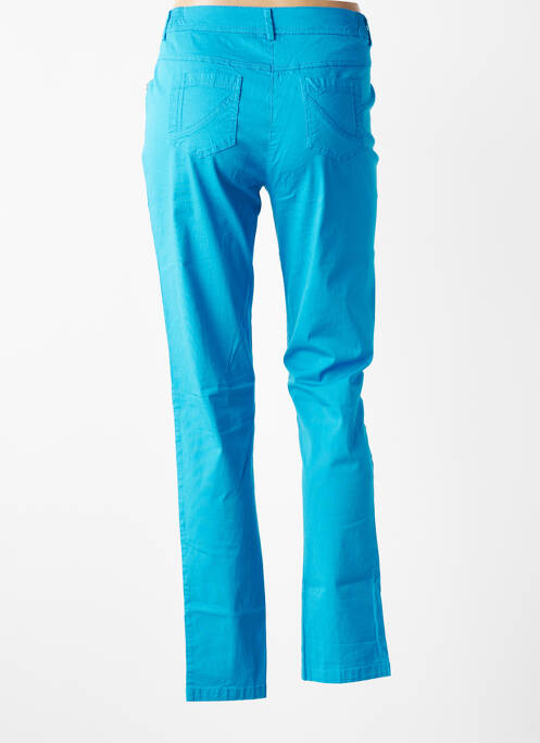 Pantalon slim țesătură poplin mărime normală albastru AGATHE & LOUISE femme