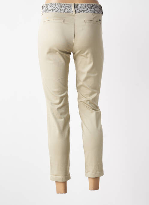 Pantalon chino țesătură poplin mărime normală bej FREEMAN T.PORTER femme