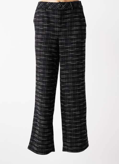 Pantalon larg închidere cu fermoar sub clapetă cu nasturi mărime normală negru STREET ONE femme